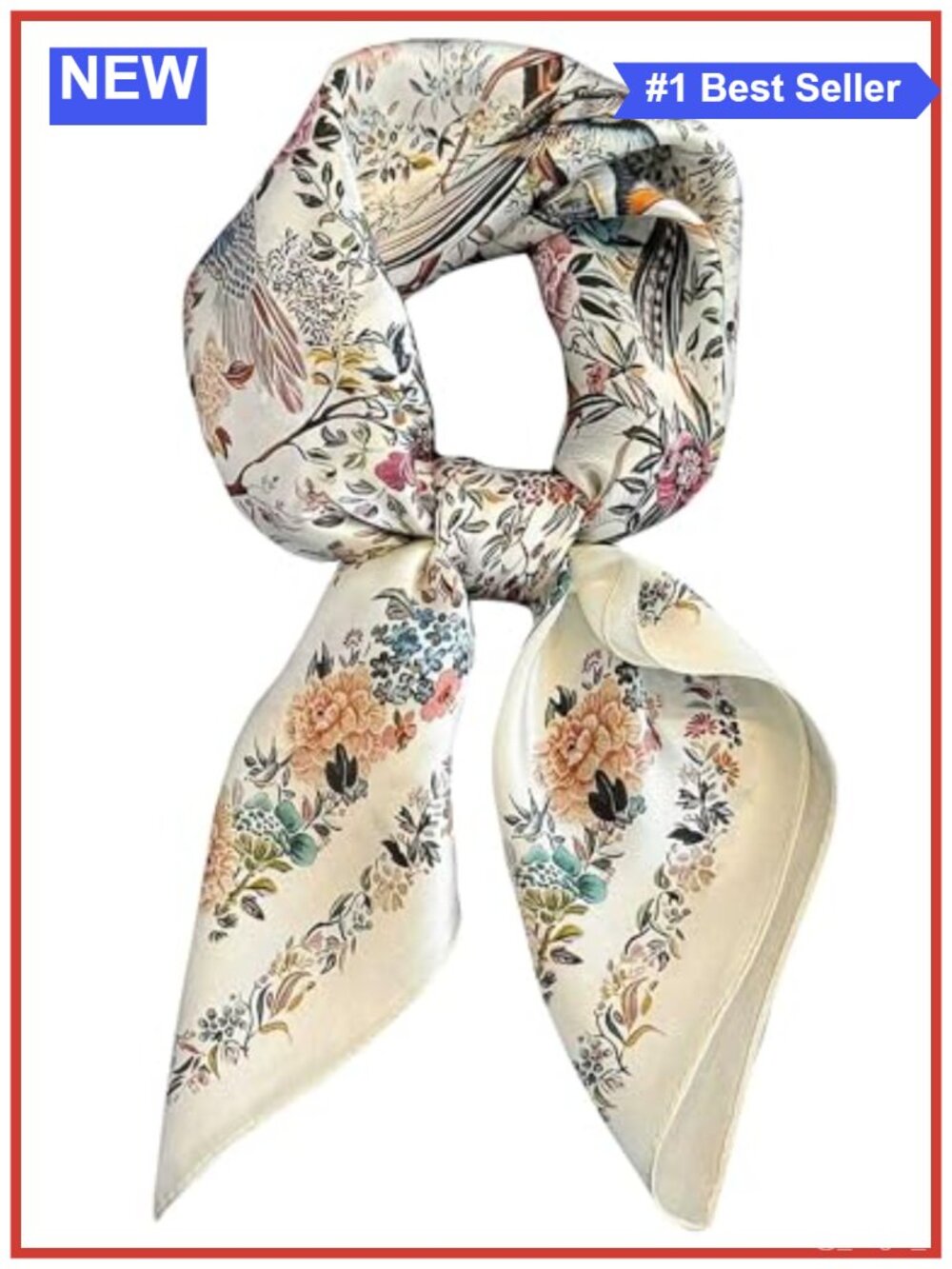 Silky Polyester Scarf Lightweight Satin Bandana Neck Hair Wrap Women